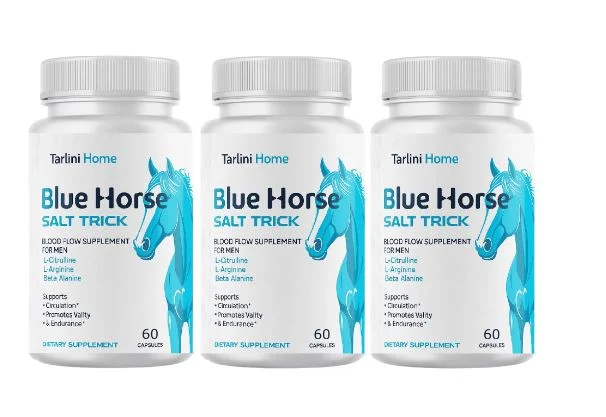 Blue Horse blood flow supplement for men, 3-bottle kit